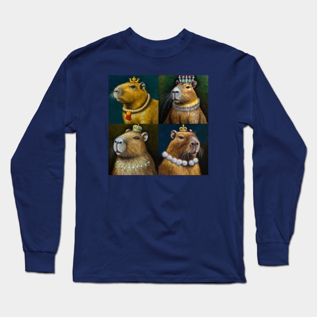 Capybara Royal Family Long Sleeve T-Shirt by ArianJacobs